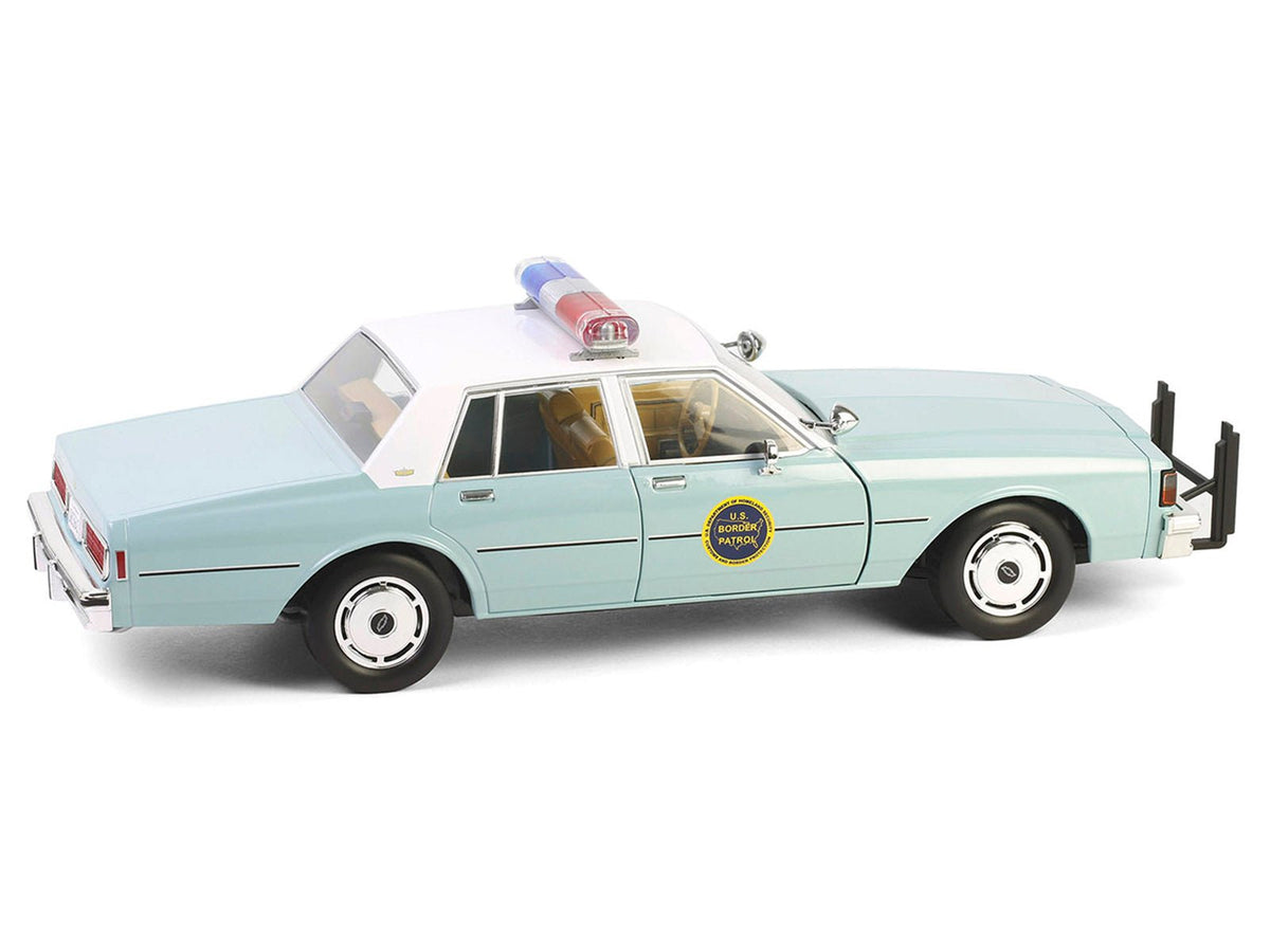 1987 Chevrolet Caprice 9C1 "US Border Patrol" Light Green with White Top "Artisan Collection" 1/18 Diecast Model Car by Greenlight-Greenlight-ModelCars.com