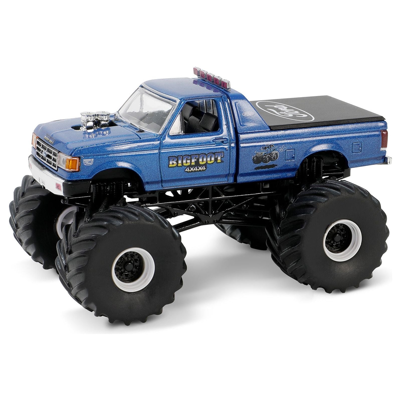 1987 Ford F - 250 Monster Truck Blue Metallic "Bigfoot 6" "Kings of Crunch" Series 15 1/64 Diecast Model Car by Greenlight - Greenlight - ModelCars.com