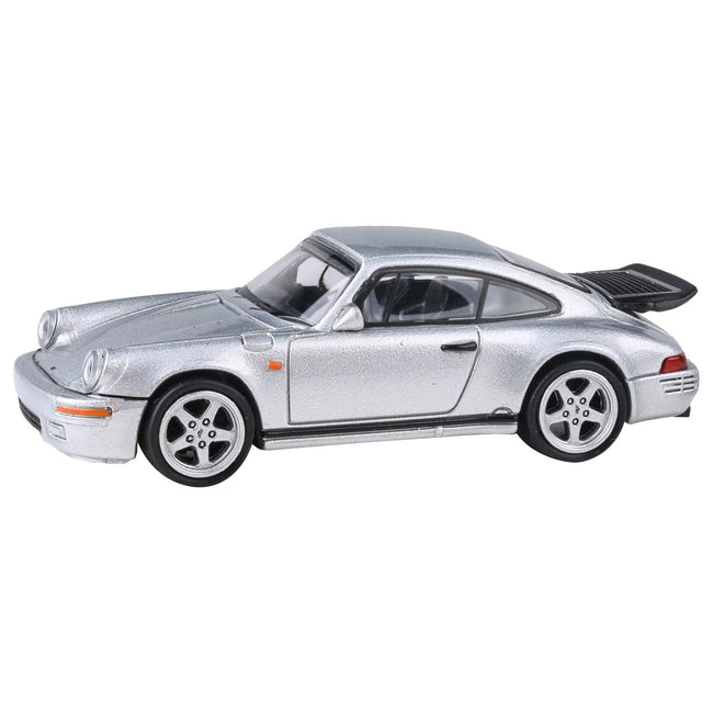 1987 RUF CTR Yellowbird Silver Metallic 1/64 Diecast Model Car by Paragon Models-Paragon-ModelCars.com