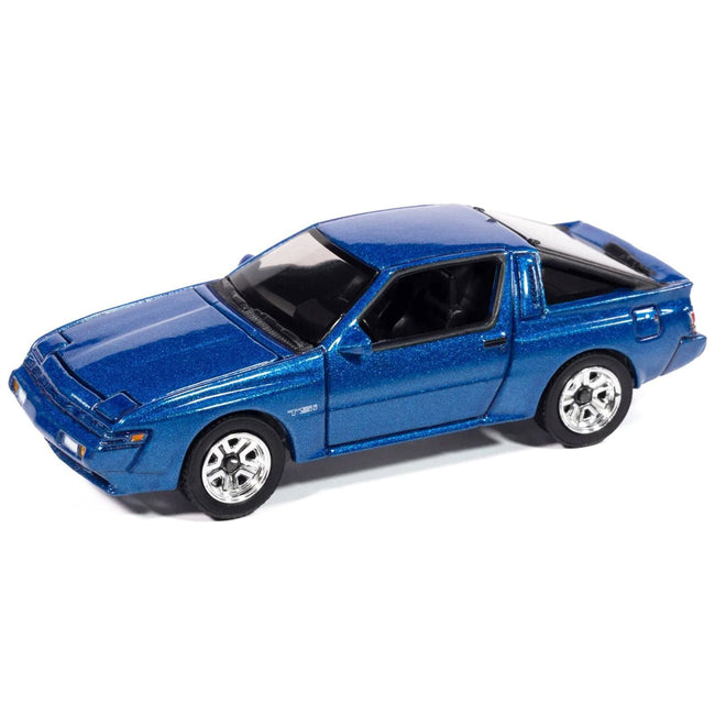 1988 Chrysler Conquest TSi Bright Blue Metallic "Modern Muscle" Series 1/64 Diecast Model Car by Auto World-Autoworld-ModelCars.com