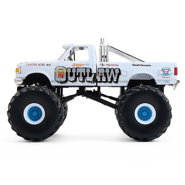 1988 Ford F-150 Monster Truck "Jersey Outlaw" White "Kings of Crunch" Series 16 1/64 Diecast Model Car by Greenlight-Greenlight-ModelCars.com