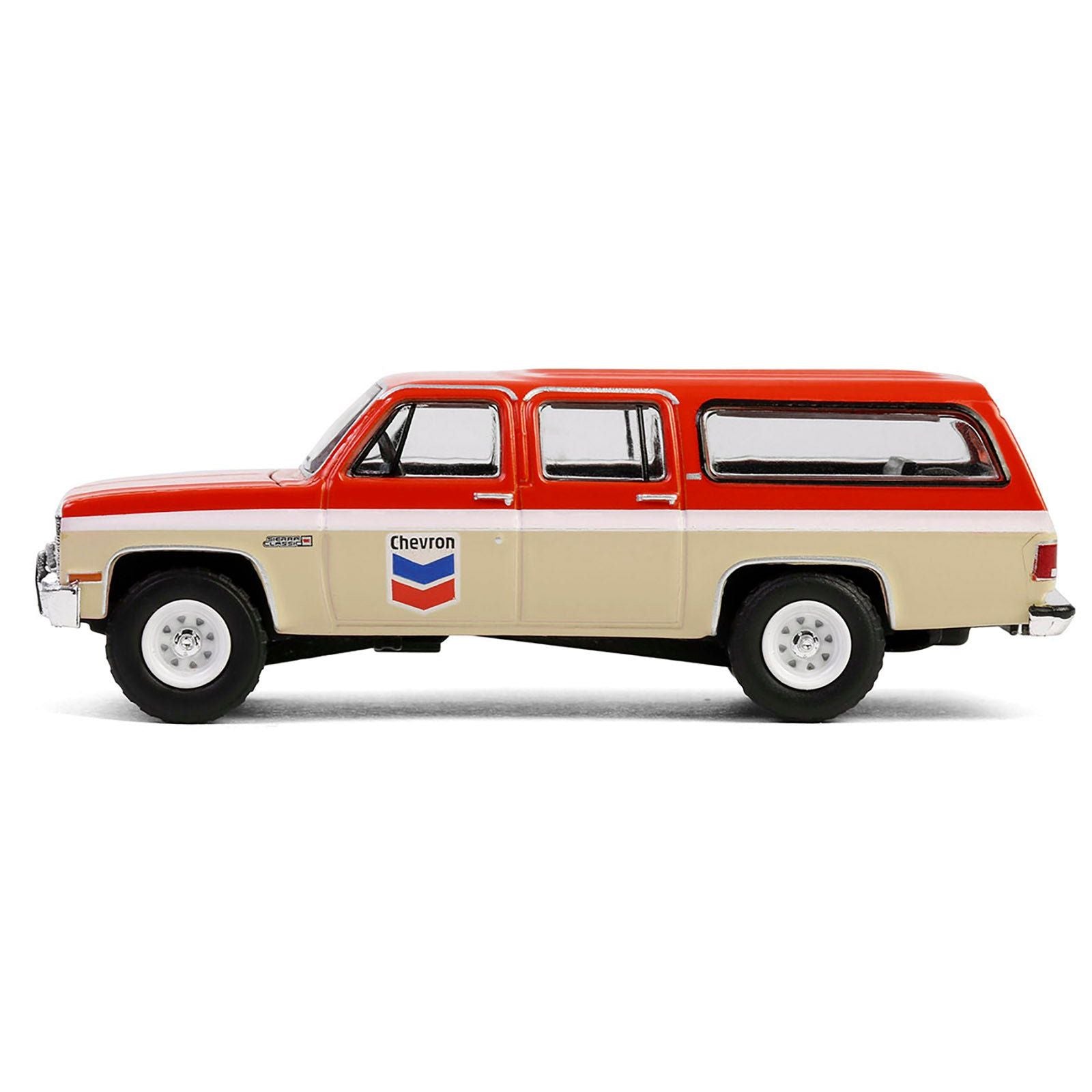 1988 GMC Suburban Sierra Classic C10 Orange and Beige 1 1/64 Diecast
