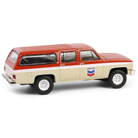 1988 GMC Suburban Sierra Classic C10 "Chevron" Orange and Beige with White Stripes "Chevron Special Edition" Series 1 1/64 Diecast Model Car by Greenlight-Greenlight-ModelCars.com