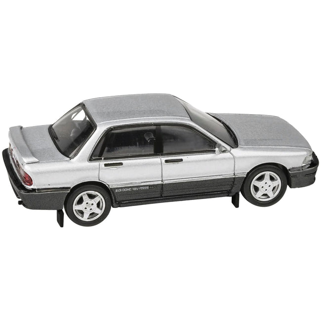 1988 Mitsubishi Galant VR - 4 Grace Silver Metallic and Chateau Silver 1/64 Diecast Model Car by Paragon Models - Paragon - ModelCars.com
