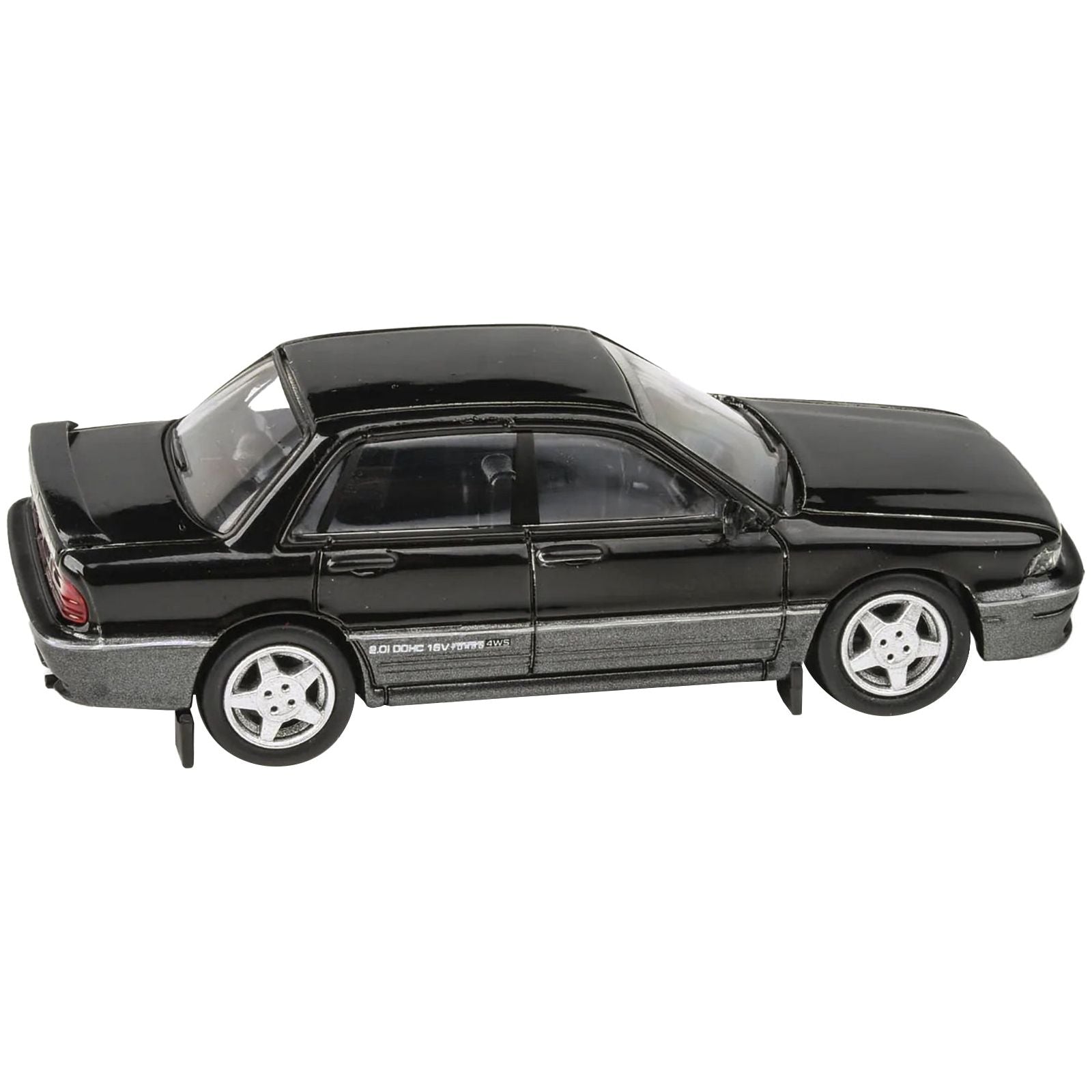 1988 Mitsubishi Galant VR - 4 Lamp Black and Chateau Silver 1/64 Diecast Model Car by Paragon Models - Paragon - ModelCars.com