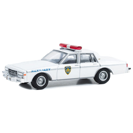 1989 Chevrolet Caprice "New York Police Department (NYPD)" White with NYPD Squad Number Decal Sheet "Hobby Exclusive" Series 1/64 Diecast Model Car by Greenlight - Greenlight - ModelCars.com
