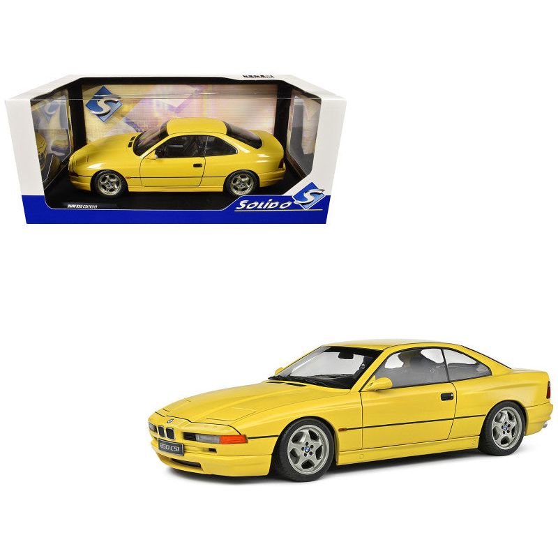 1990 BMW 850 (E31) CSI Dakar Yellow 1/18 Diecast Model Car by Solido - Solido - ModelCars.com