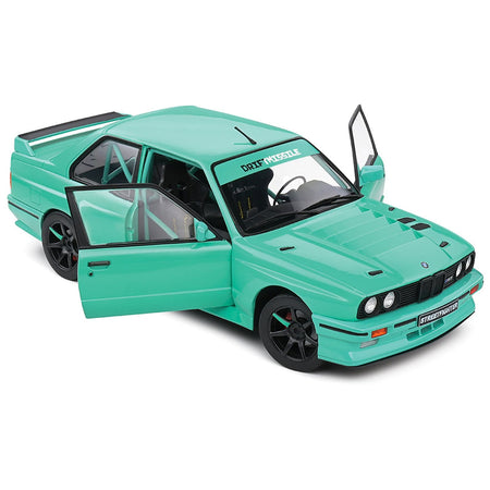 1990 BMW E30 M3 Custom "Drift Missile" Tiffany Blue 1/18 Diecast Model Car by Solido-Solido-ModelCars.com