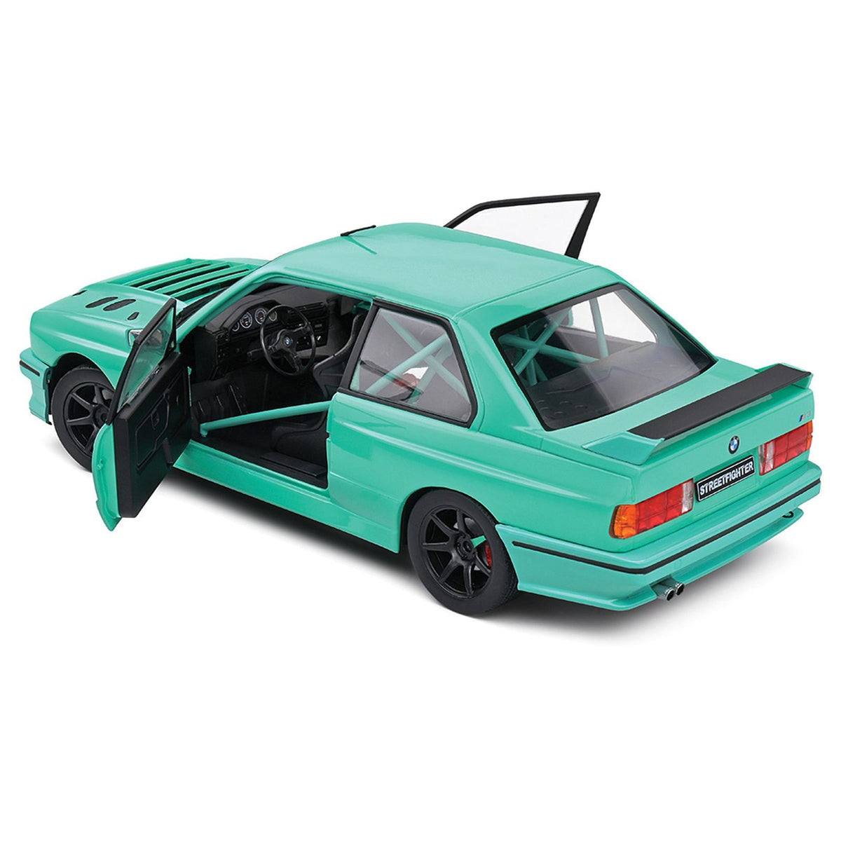 1990 BMW E30 M3 Custom "Drift Missile" Tiffany Blue 1/18 Diecast Model Car by Solido-Solido-ModelCars.com