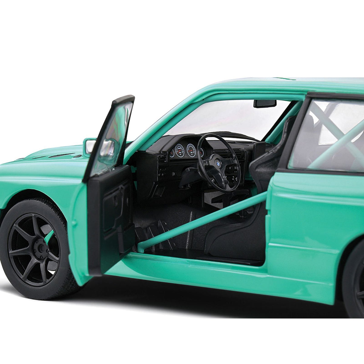 1990 BMW E30 M3 Custom "Drift Missile" Tiffany Blue 1/18 Diecast Model Car by Solido-Solido-ModelCars.com
