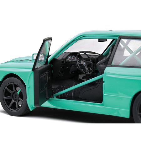 1990 BMW E30 M3 Custom "Drift Missile" Tiffany Blue 1/18 Diecast Model Car by Solido-Solido-ModelCars.com