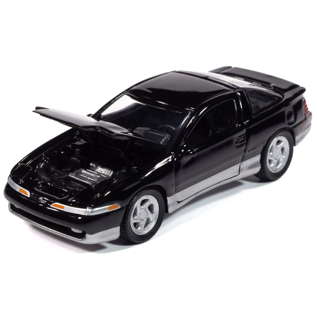 1990 Eagle Talon TSi Black with Sun Roof "Import Legends" Series 1/64 Diecast Model Car by Auto World-Autoworld-ModelCars.com