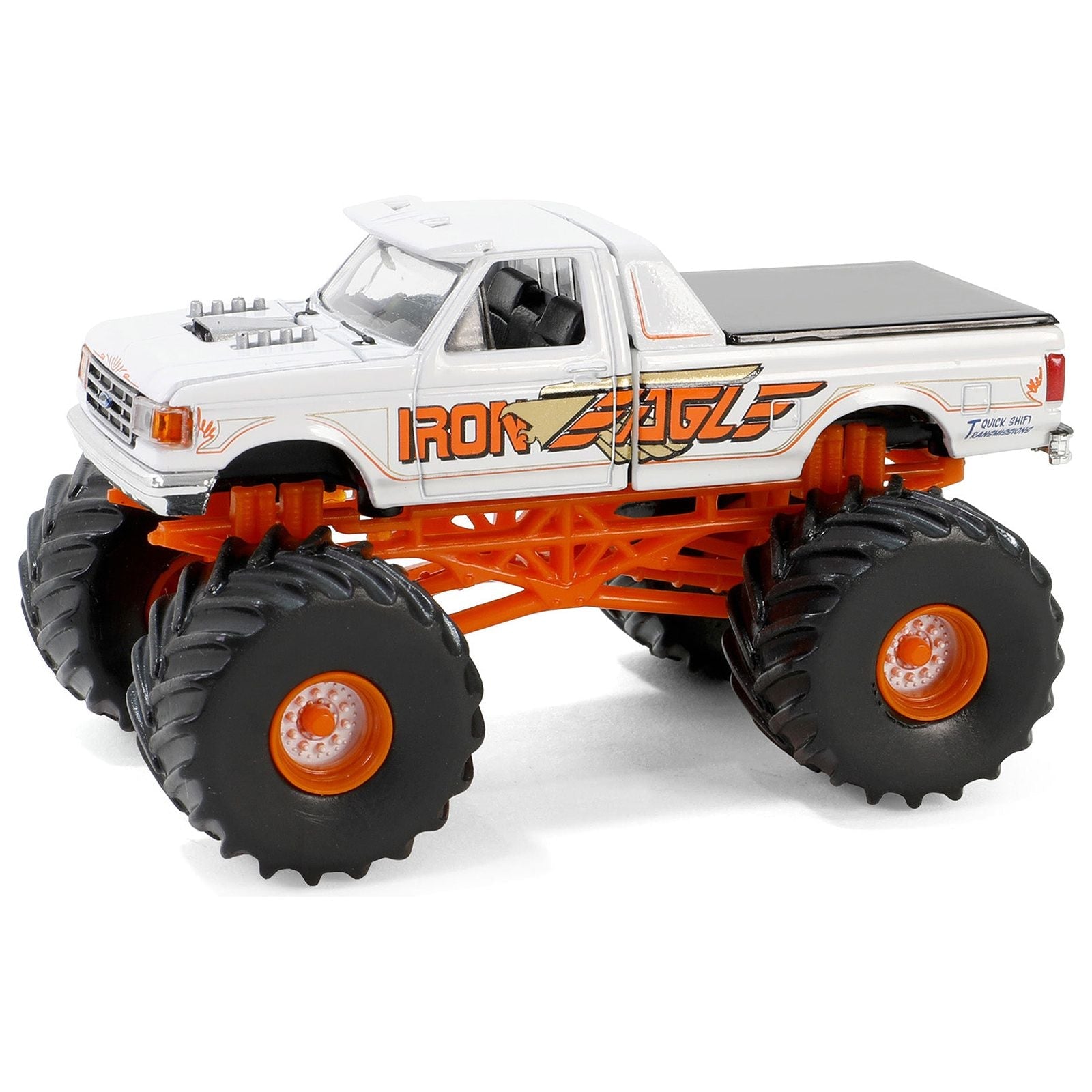 1990 Ford F - 350 Monster Truck White "Iron Eagle" "Kings of Crunch" Series 15 1/64 Diecast Model Car by Greenlight - Greenlight - ModelCars.com