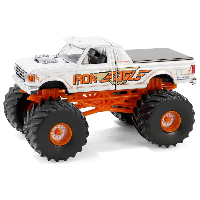 1990 Ford F - 350 Monster Truck White "Iron Eagle" "Kings of Crunch" Series 15 1/64 Diecast Model Car by Greenlight - Greenlight - ModelCars.com