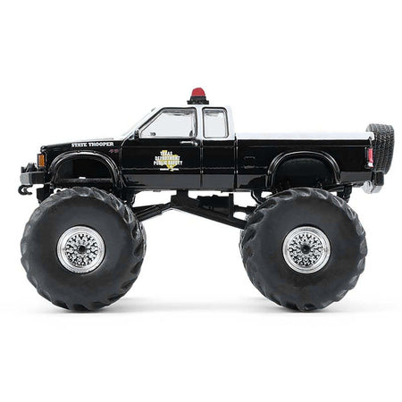 1990 GMC S-15 Monster Truck "Texas Department of Public Safety" Black and White "Kings of Crunch - Hot Pursuit" Special Edition 1/64 Diecast Model Car by Greenlight-Greenlight-ModelCars.com