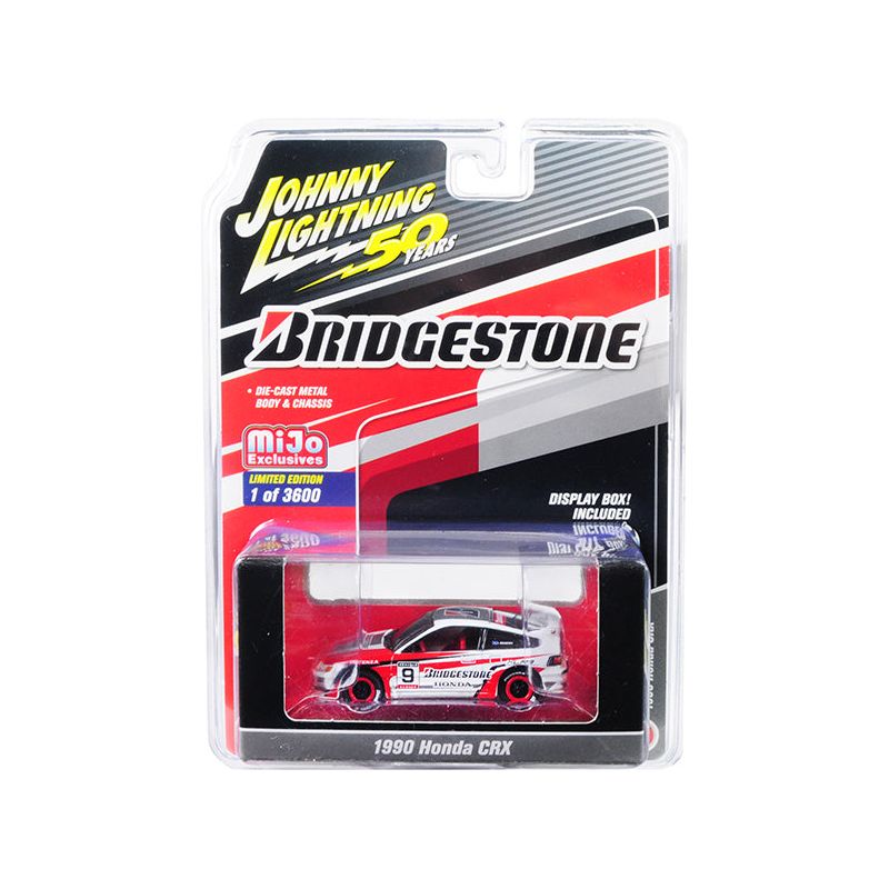 1990 Honda CRX 9 "Bridgestone" "Johnny Lightning 50th Anniversary" Limited Edition to 3600 pieces Worldwide 1/64 Diecast Model Car by Johnny Lightning-Johnny Lightning-ModelCars.com