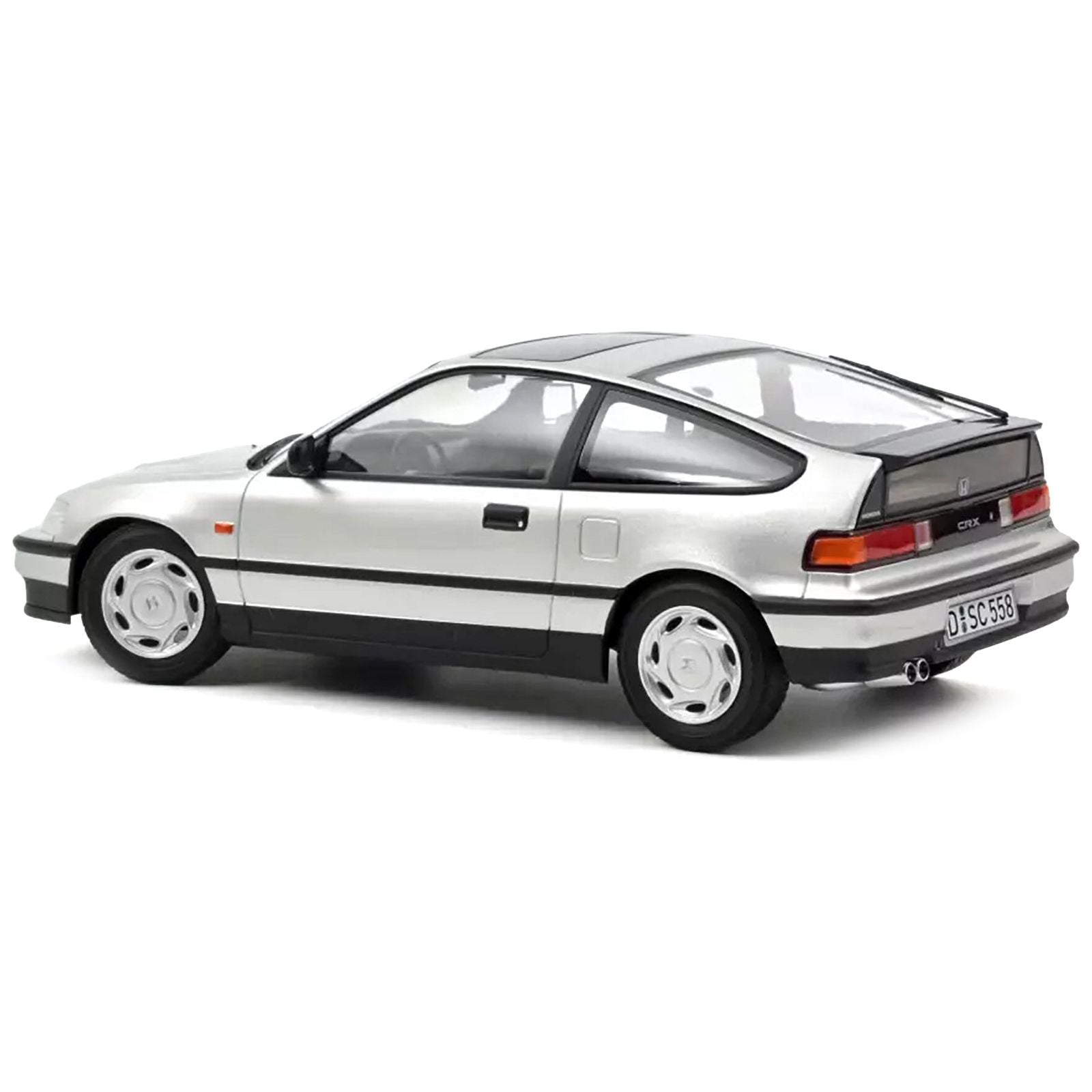 1990 Honda CRX Silver Metallic with Sunroof 1/18 Diecast Model Car by Norev - Norev - ModelCars.com