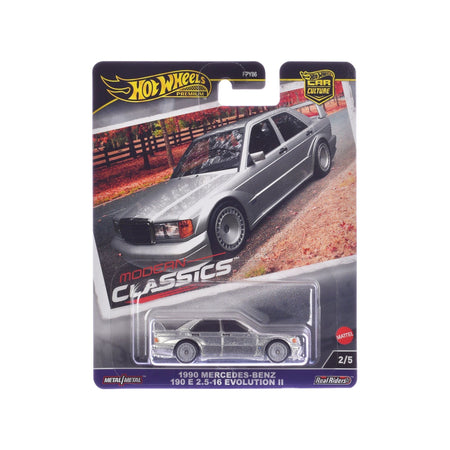 1990 Mercedes - Benz 190 E 2.5 - 16 Evolution II Silver Metallic "Modern Classics" Series Diecast Model Car by Hot Wheels - Hotwheels - ModelCars.com