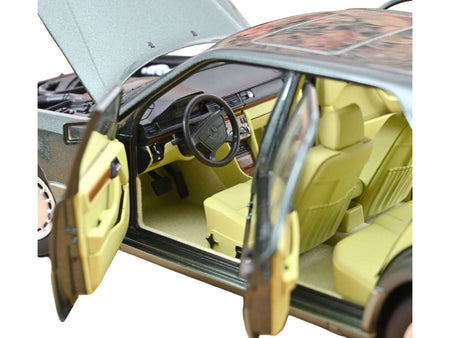 1990 Mercedes-Benz 230 E Night Green Metallic with Green Interior 1/18 Diecast Model Car by Norev-Norev-ModelCars.com