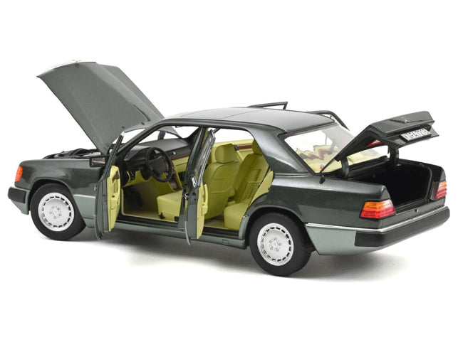 1990 Mercedes-Benz 230 E Night Green Metallic with Green Interior 1/18 Diecast Model Car by Norev-Norev-ModelCars.com