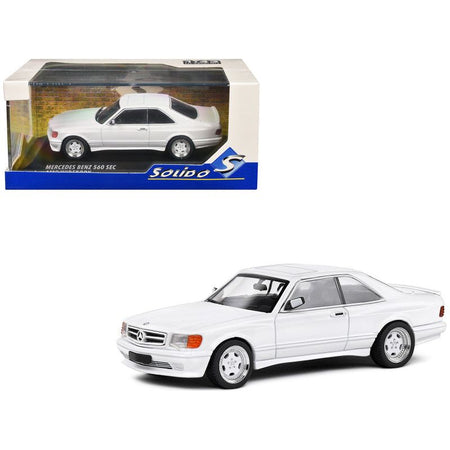 1990 Mercedes - Benz 560 SEC AMG WideBody Classic White 1/43 Diecast Model Car by Solido - Solido - ModelCars.com