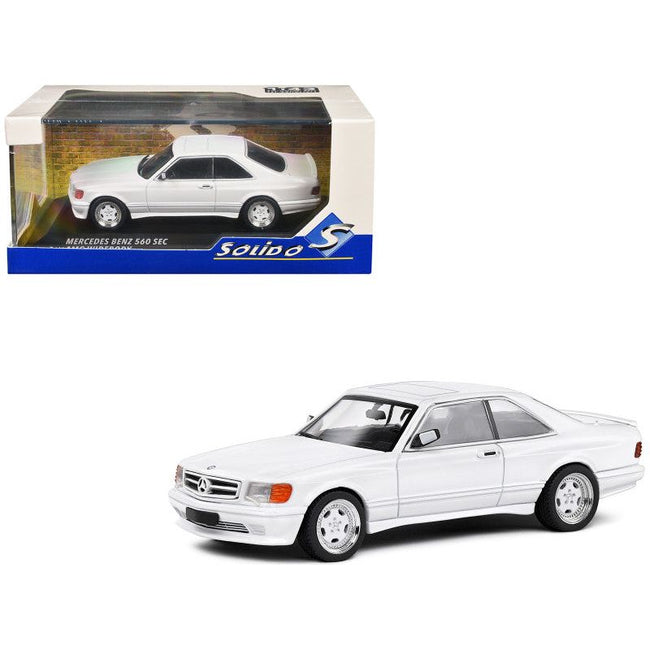 1990 Mercedes - Benz 560 SEC AMG WideBody Classic White 1/43 Diecast Model Car by Solido - Solido - ModelCars.com