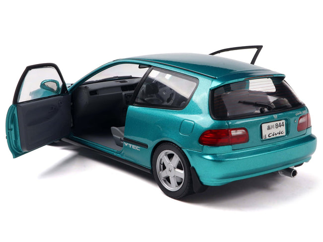 1991 Honda Civic (EG6) RHD (Right Hand Drive) Aztec Green Metallic 1/18 Diecast Model Car by Solido-Solido-ModelCars.com