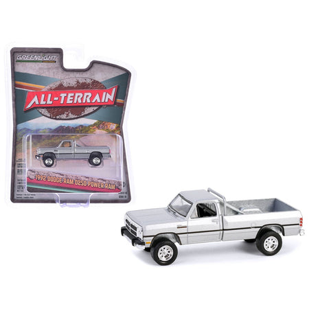 1992 Dodge Ram D250 Power Ram Pickup Truck Sterling Silver Metallic "All Terrain" Series 16 1/64 Diecast Model Car by Greenlight - Greenlight - ModelCars.com