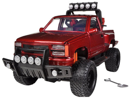 1992 GMC Sierra GT Pickup Truck Off Road Red 1/24 Diecast Model by Motormax-Motormax-ModelCars.com