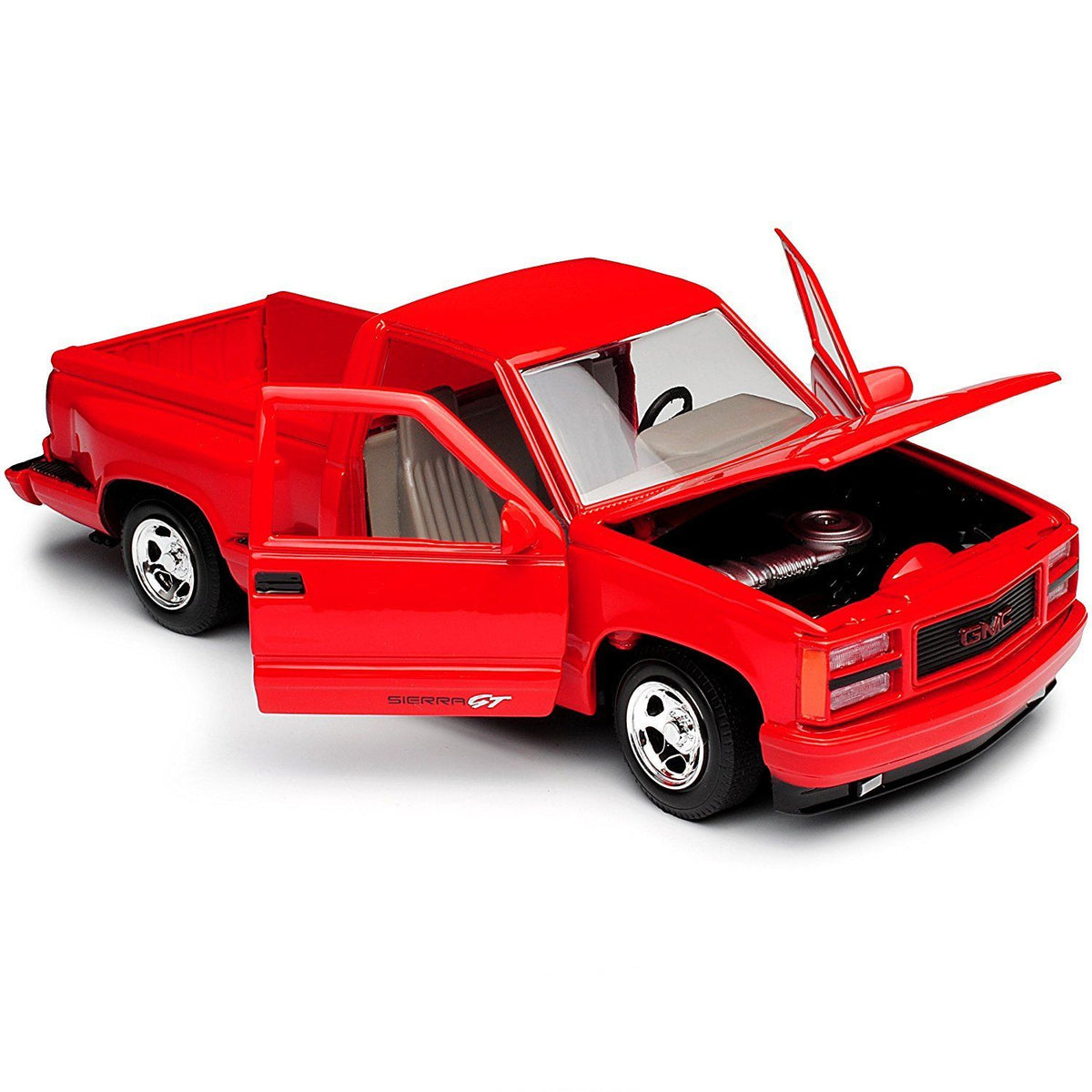 1992 GMC Sierra GT Red Pickup Truck 1/24 Diecast Model by Motormax-Motormax-ModelCars.com