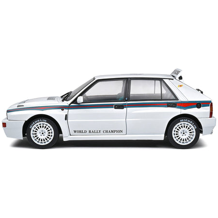1992 Lancia Delta HF Integrale Evo 1 Martini 6 White with Blue and Red Stripes "World Rally Champion - Martini Racing" 1/18 Diecast Model Car by Solido - Solido - ModelCars.com