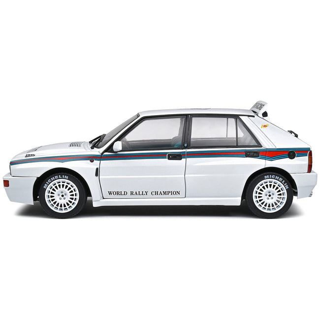 1992 Lancia Delta HF Integrale Evo 1 Martini 6 White with Blue and Red Stripes "World Rally Champion - Martini Racing" 1/18 Diecast Model Car by Solido - Solido - ModelCars.com