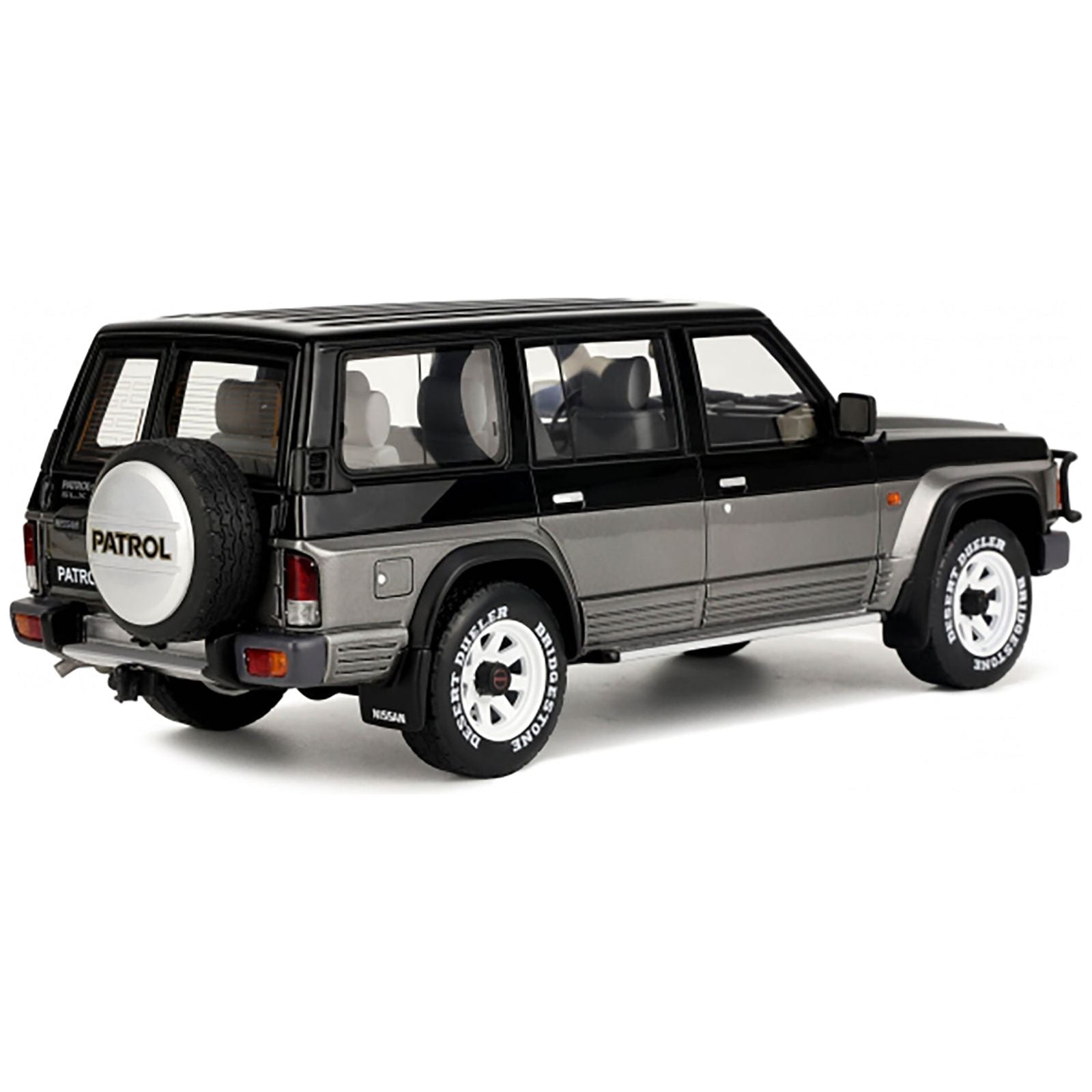 1992 Nissan Patrol GR Y60 Black and Graphite Gray Limited Edition to 3000 pieces Worldwide 1/18 Model Car by Otto Mobile - Otto Mobile - ModelCars.com
