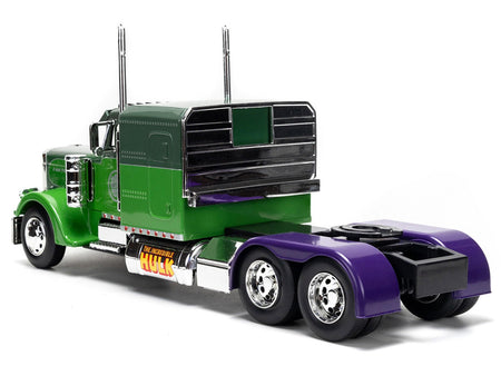 1992 Peterbilt 379 Truck Tractor Green Two-Tone and Purple "The Incredible Hulk" "Marvel Avengers" Series Diecast Model by Jada-Jada-ModelCars.com