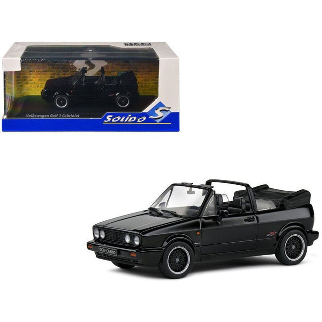 1992 Volkswagen Golf 1 Cabriolet Sportline Black 1/43 Diecast Model Car by Solido - Solido - ModelCars.com