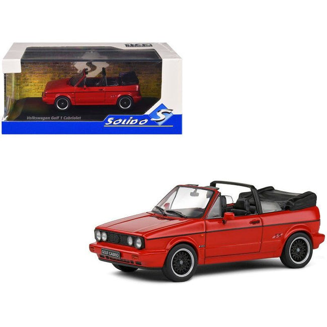1992 Volkswagen Golf 1 Cabriolet Sportline Tornado Red 1/43 Diecast Model Car by Solido-Solido-ModelCars.com
