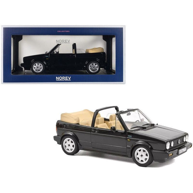 1992 Volkswagen Golf Cabriolet Black 1/18 Diecast Model Car by Norev-Norev-ModelCars.com