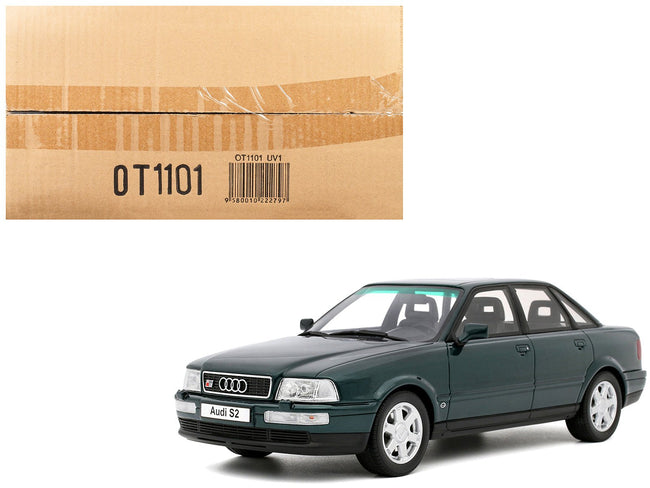 1993 Audi S2 Sedan Emerald Green Metallic Limited Edition to 2000 pieces Worldwide 1/18 Model Car by Otto Mobile-Otto Mobile-ModelCars.com