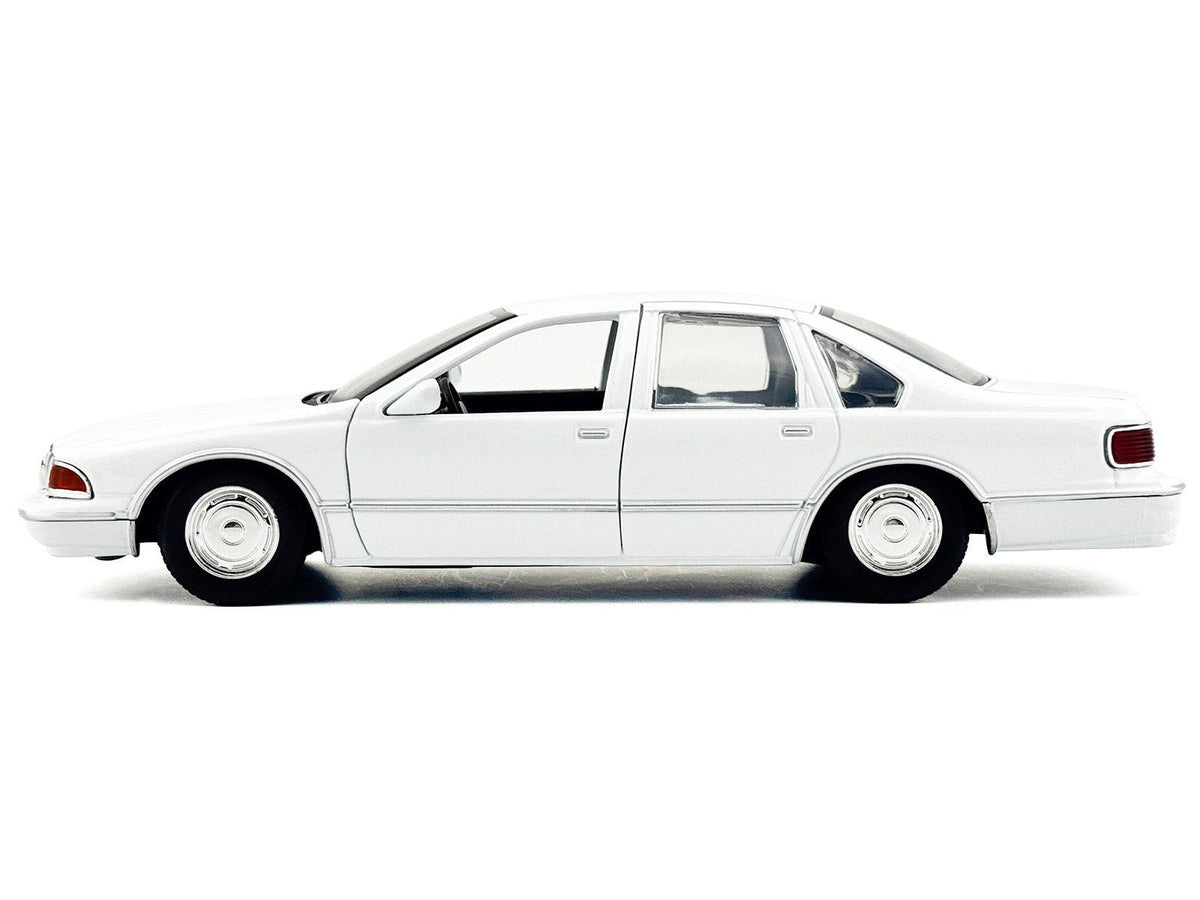 1993 Chevrolet Caprice Police Car Unmarked White "Custom Builder's Kit" Series 1/24 Diecast Model Car by Motormax-Motormax-ModelCars.com