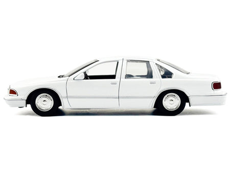 1993 Chevrolet Caprice Police Car Unmarked White "Custom Builder's Kit" Series 1/24 Diecast Model Car by Motormax-Motormax-ModelCars.com