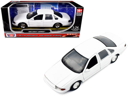 1993 Chevrolet Caprice Police Car Unmarked White "Custom Builder's Kit" Series 1/24 Diecast Model Car by Motormax-Motormax-ModelCars.com