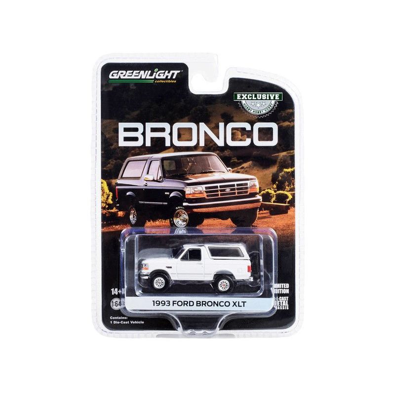 1993 Ford Bronco XLT Oxford White "Hobby Exclusive" Series 1/64 Diecast Model Car by Greenlight - Greenlight - ModelCars.com