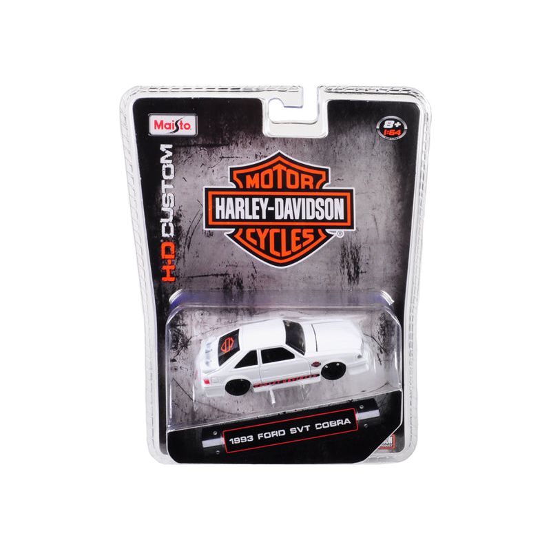 1993 Ford SVT Cobra White "Harley Davidson" 1/64 Diecast Model Car by Maisto - Maisto - ModelCars.com
