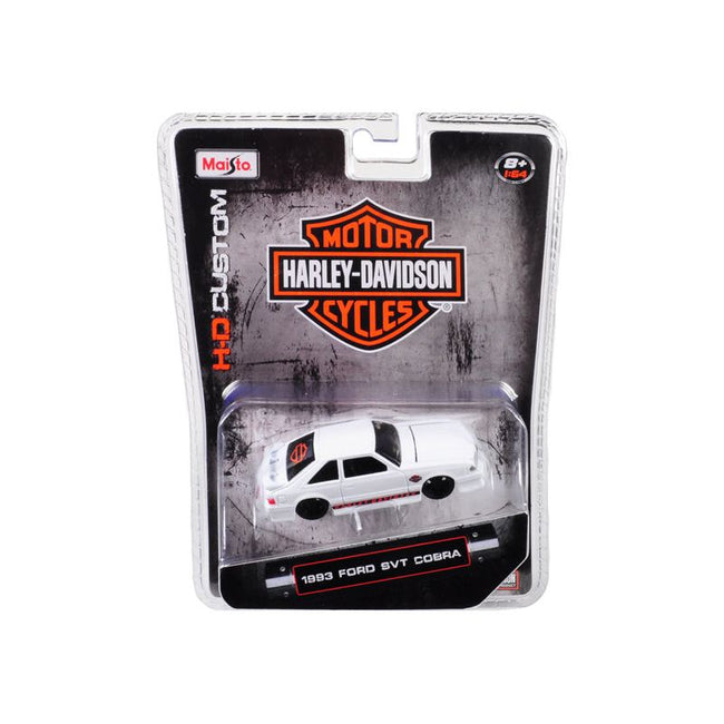 1993 Ford SVT Cobra White "Harley Davidson" 1/64 Diecast Model Car by Maisto - Maisto - ModelCars.com