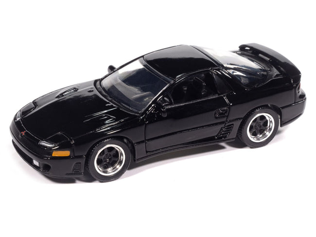 1993 Mitsubishi 3000GT VR-4 Albany Black Pearl "Import Legends" Series 1/64 Diecast Model Car by Auto World-Autoworld-ModelCars.com