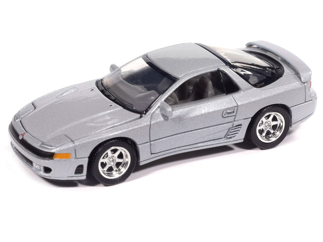 1993 Mitsubishi 3000GT VR-4 Zurich White Silver Metallic "Import Legends" Series 1/64 Diecast Model Car by Auto World-Autoworld-ModelCars.com
