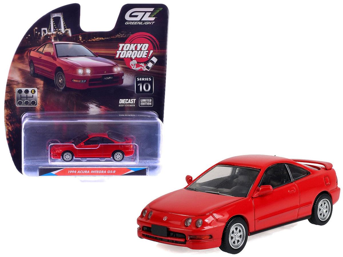 1994 Acura Integra GS-R Milano Red "Tokyo Torque" Series 10 1/64 Diecast Model Car by Greenlight-Greenlight-ModelCars.com