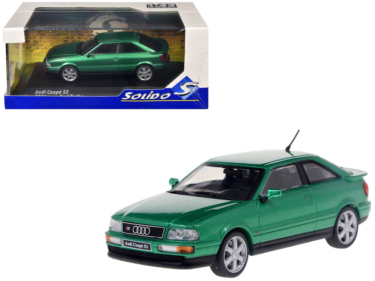 1994 Audi Coupe S2 Cricket Green Metallic 1/43 Diecast Model Car by Solido-Solido-ModelCars.com