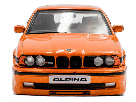 1994 BMW E34 Alpina B10 BiTurbo Orange Metallic with Black Stripes 1/43 Diecast Model Car by Solido-Solido-ModelCars.com