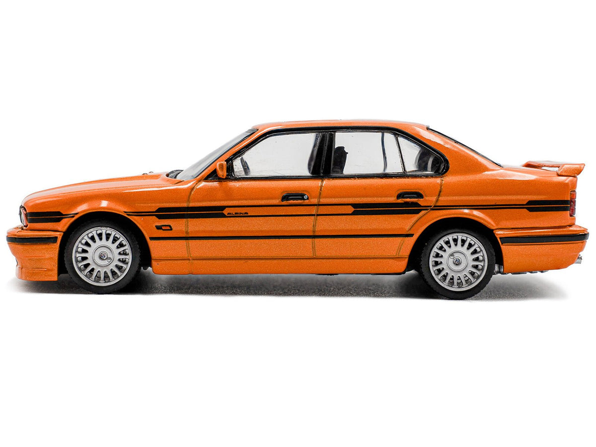 1994 BMW E34 Alpina B10 BiTurbo Orange Metallic with Black Stripes 1/43 Diecast Model Car by Solido-Solido-ModelCars.com